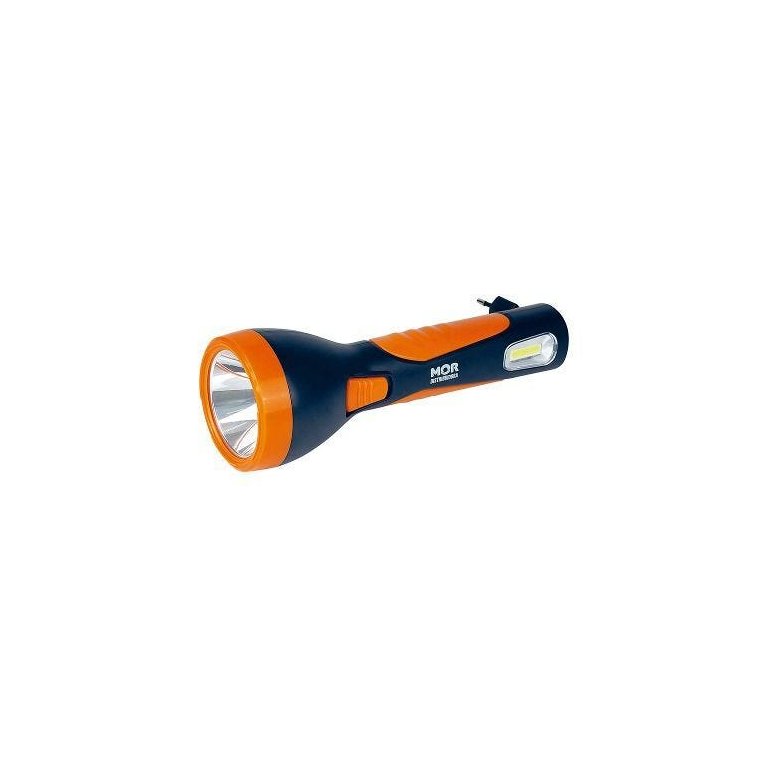 Lanterna Recarregável Power Led 150 Lumens Mor Laranja/Azul