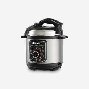 Panela de Pressão Elétrica Essencial 3L 127V 700W Inox com Preto Itatiaia