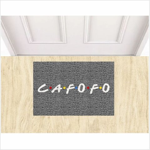Capacho Tapete Divertido Cafofo 60x40 Cm