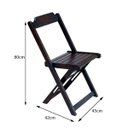 Ver imagem 6 de Kit 10 Jogos de Mesa com 4 Cadeiras de Madeira Dobrável 70x70 Ideal para Bar e Restaurante - Tabaco