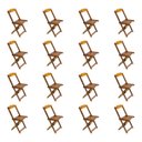 Ver imagem 2 de Kit 4 Jogos de Mesa com 4 Cadeiras de Madeira Dobrável 70x70 Ideal para Bar e Restaurante - Mel