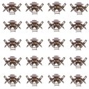 Ver imagem 1 de Kit 20 Jogos de Mesa Dobrável com 4 Cadeiras Tampo Redondo 70x70 Imbuia