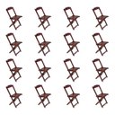 Ver imagem 2 de Kit 4 Jogos de Mesa Dobrável com 4 Cadeiras Tampo Redondo 70x70 Imbuia