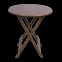 Ver imagem 4 de Kit 4 Jogos de Mesa Dobrável com 4 Cadeiras Tampo Redondo 70x70 Imbuia