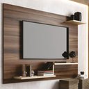 Ver imagem 5 de Rack com Painel para TV até 43 Polegadas 1 Porta 3 Prateleiras 136cm Nogueira/Off White - J
