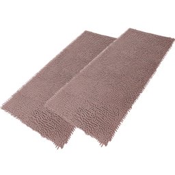 Kit 2 Passadeira Antiderrapante Bolinha 1,00m X 50 Cm Marrom - 1