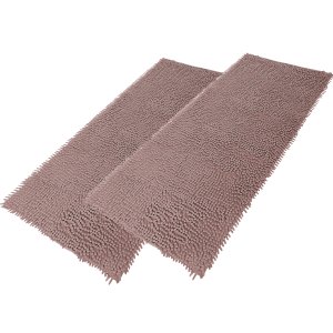 Kit 2 Passadeira Antiderrapante Bolinha 1,00m X 50 Cm Marrom