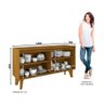 Conjunto com Buffet Quartzo e Aparador Menphis para Sala de Jantar Henn - Nature/off White - 2