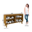 Ver imagem 2 de Conjunto com Buffet Quartzo e Aparador Menphis para Sala de Jantar Henn - Nature/off White
