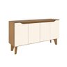 Conjunto com Buffet Quartzo e Aparador Menphis para Sala de Jantar Henn - Nature/off White - 8
