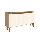 Ver mais imagens de Conjunto com Buffet Quartzo e Aparador Menphis para Sala de Jantar Henn - Nature/off White