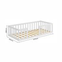 Ver imagem 3 de Cama Cercadinho de Chão Solteiro Branco Nemargi