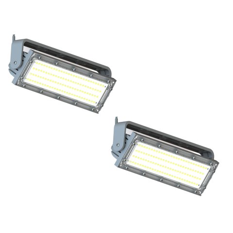 Kit com 2 Refletor Led 100w com Led Osram 9000lm Ip66 - Modelo Combate