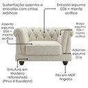 Ver imagem 5 de Poltrona Decorativa Capitone Acorde Pes MDF Boucle Tce 1010 Moll