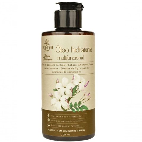 Óleo Hidratante Multifuncional Vegano Jasmim com Murumuru 200ml Reserva