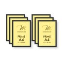 Ver imagem 1 de Kit 6 Molduras A4 Pretas com Vidro para Quadro, Foto, Certificado