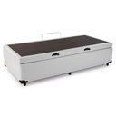 Ver imagem 2 de Cama Box Baú Solteiro Sintético Sereneprime Branco 88x188x44