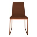Ver imagem 2 de Kit 3 Cadeiras de Jantar Estofada Lille Base Bronze Veludo Terracota - Montanaris Decor
