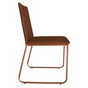 Ver imagem 3 de Kit 3 Cadeiras de Jantar Estofada Lille Base Bronze Veludo Terracota - Montanaris Decor