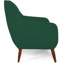 Ver mais imagens de Kit 02 Poltronas Decorativa Fixa Pés de Madeira Paloma D02 Veludo Verde B-303 - Lyam Decor