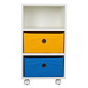 Ver imagem 3 de Mesa de Cabeceira Gaveteiro Organibox com 3 Gavetas 32x67x28cm - com Rodízio Cor:Colorido