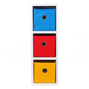 Ver imagem 5 de Mesa de Cabeceira Gaveteiro Organibox com 3 Gavetas 18x55x30cm Cor:Vermelho
