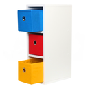 Ver imagem 1 de Mesa de Cabeceira Gaveteiro Organibox com 3 Gavetas 18x55x30cm Cor:Vermelho