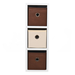 Mesa de Cabeceira Gaveteiro Organibox com 3 Gavetas 18x55x30cm Cor:marrom - 3