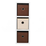 Mesa de Cabeceira Gaveteiro Organibox com 3 Gavetas 18x55x30cm Cor:marrom - 3