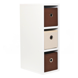 Mesa de Cabeceira Gaveteiro Organibox com 3 Gavetas 18x55x30cm Cor:marrom - 4