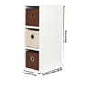 Mesa de Cabeceira Gaveteiro Organibox com 3 Gavetas 18x55x30cm Cor:marrom - 6