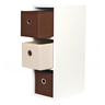 Mesa de Cabeceira Gaveteiro Organibox com 3 Gavetas 18x55x30cm Cor:marrom - 1