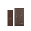 Ver imagem 3 de Conjunto Guarda Roupa 4 Portas e Sapateira Noth Cafe Touch