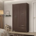 Ver imagem 1 de Conjunto Guarda Roupa 4 Portas e Sapateira Noth Cafe Touch