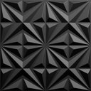 Ver imagem 7 de KIT 4 Placas 3D PVC Preto Decoração Revestimento PREMIUM de Parede e Teto (1m²) - STAR