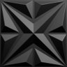 KIT 4 Placas 3D PVC Preto Decoração Revestimento PREMIUM de Parede e Teto (1m²) - STAR - 4