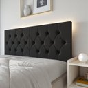 Ver imagem 4 de Cabeceira Queen Estofada Capitonê Dobrável Fixação Parede Painel Decorativo Cama Box Design Elegante