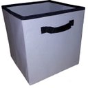 Ver imagem 2 de Caixa Organizadora de 28x30x28 Colorida com Alça Cor: Bege Palha