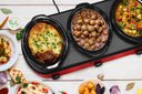 Ver imagem 6 de Elite Gourmet Buffet Triple Slow Cooker 3x2.5qt com Controle Ajustável (vermelho)
