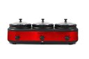 Ver imagem 1 de Elite Gourmet Buffet Triple Slow Cooker 3x2.5qt com Controle Ajustável (vermelho)