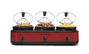 Ver imagem 2 de Elite Gourmet Buffet Triple Slow Cooker 3x2.5qt com Controle Ajustável (vermelho)