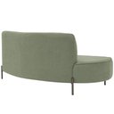 Ver imagem 2 de Sofá Orgânico 2 Lugares 150cm Argos Pés Titânio Linho Verde - Nexta Casa