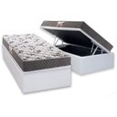 Ver imagem 1 de Cama Box Baú Solteiro Colchão Anatômico Herval D28 Ag65 Ortopedic Black + Base Crc Courano White