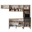 Ver imagem 5 de Cozinha Modulada 4 Peças em MDF com Torre Quente para Forno e Micro-Ondas Frizz Branco/Cinamomo Fosco