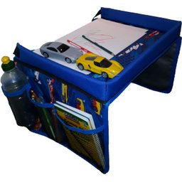 Mesinha Infantil Portátil Para Cadeirinha carro e carrinho de bebe Montessoriano Cor:Azul - 1