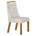 Ver imagem 7 de Mesa de Jantar Aurora 180x90cm Vidro 40mm Cinamomo Off White com Kit 6 Cadeiras Veludo Palha -Valdem
