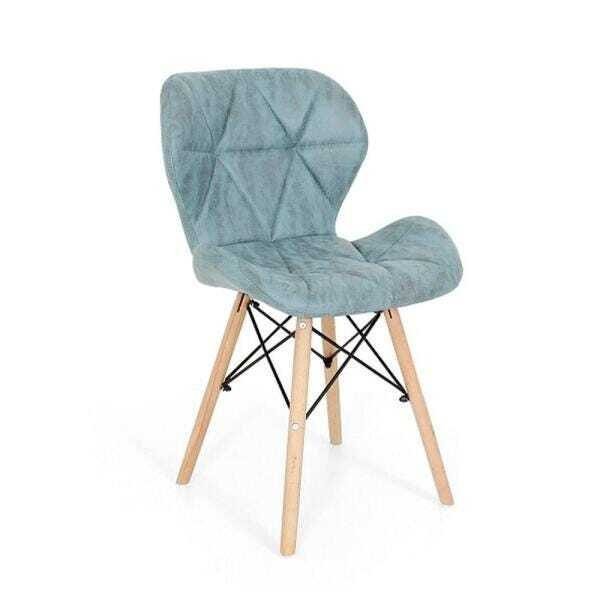 Cadeira Charles Eames Eiffel Slim Special Estofada - Turquesa