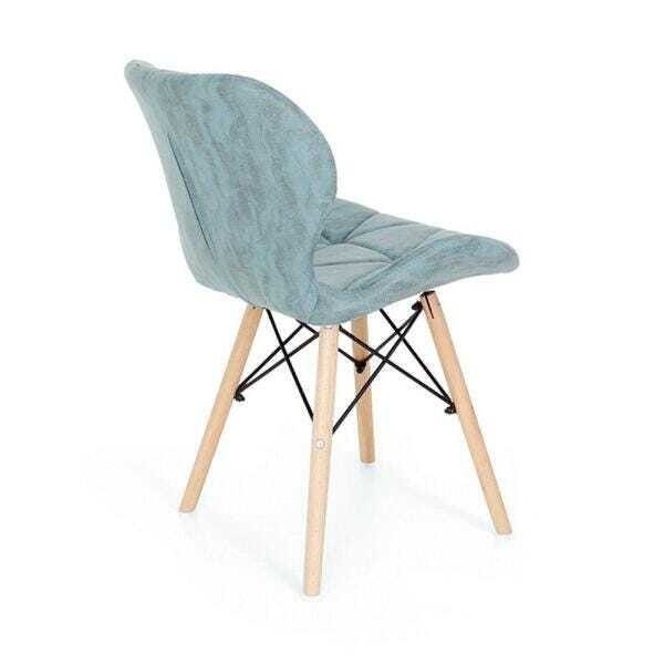 Cadeira Charles Eames Eiffel Slim Special Estofada - Turquesa - 3