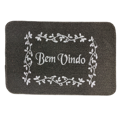 Capacho Estampado 40x60 100% Propileno - Preto