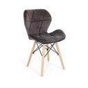 Ver imagem 1 de Cadeira Charles Eames Eiffel Slim Veludo Estofada - Grafite